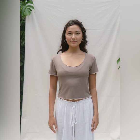 Indigo Luna Tops - Indigo Luna Moon Tee Sable XS/S